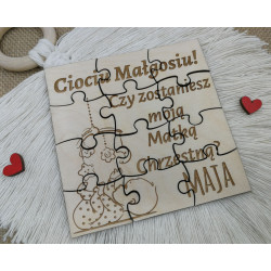 Zapytanie prośba o zostanie rodzicem chrzestnym - puzzle