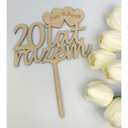 Topper na tort - 20, 35, 40, 45, 50 lat Razem