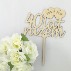 Topper na tort - 20, 35, 40, 45, 50 lat Razem