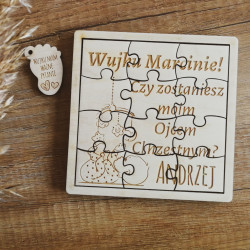 Zapytanie prośba o zostanie rodzicem chrzestnym - puzzle