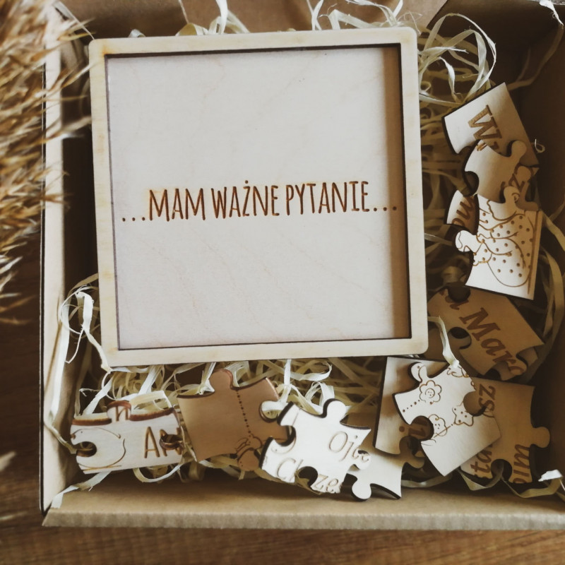 Zapytanie prośba o zostanie rodzicem chrzestnym - puzzle