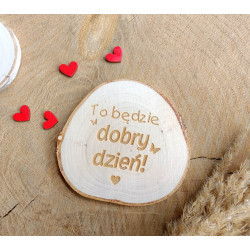 Podkładka pod kubek / filiżankę - plaster drewna dla Nauczyciela