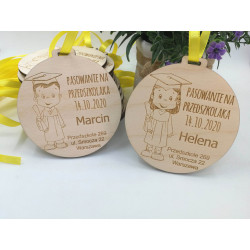 Drewniany medal Pasowanie...