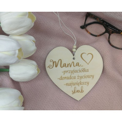 Drewniana zawieszka serce...