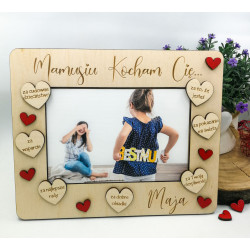 Ramka na zdjęcie "Mamusiu Kocham Cię" serduszka