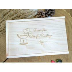 Pudełko / Pamiątka Chrzest Święty na zdjęcia 13x18cm i pendrive