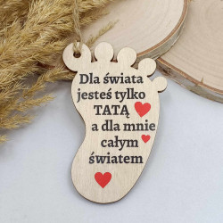 Drewniana zawieszka stopka...