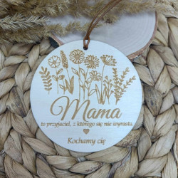 Drewniana zawieszka "Mama...
