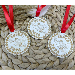 Drewniany medal SUPER TATA