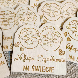 Drewniany magnes dla Babci...