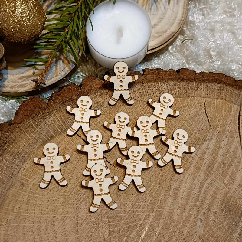 Drewniane scrapki mini ciastek - zestaw 10 sztuk