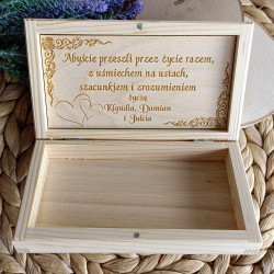 Pudełko na pieniądze Ślub / Wesele z życzeniami