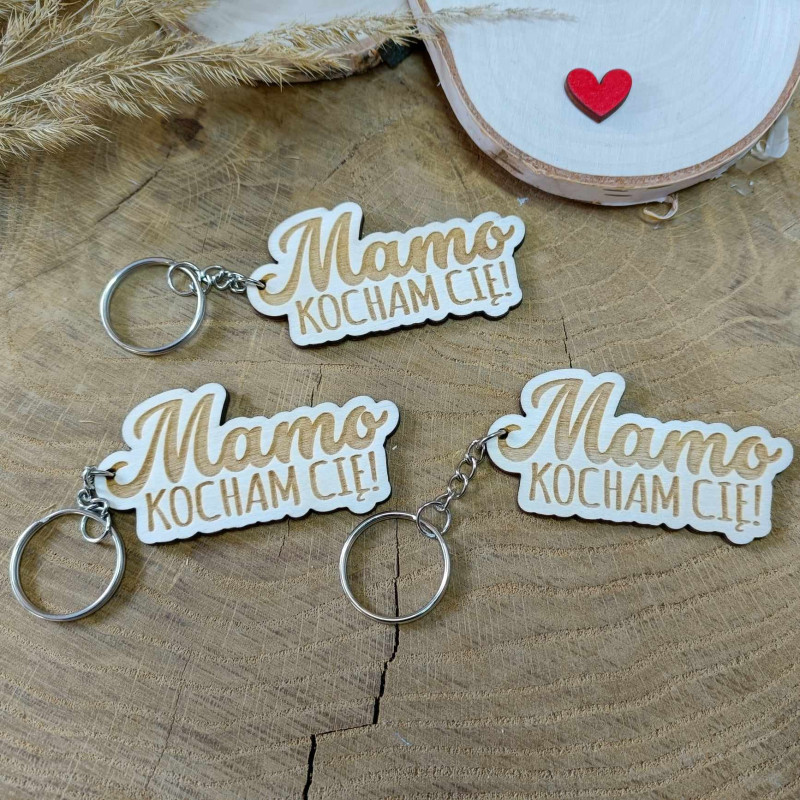 Brelok do kluczy Mamo Kocham Cię!
