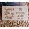 Pudełko na pieniądze 18-urodziny + życzenia