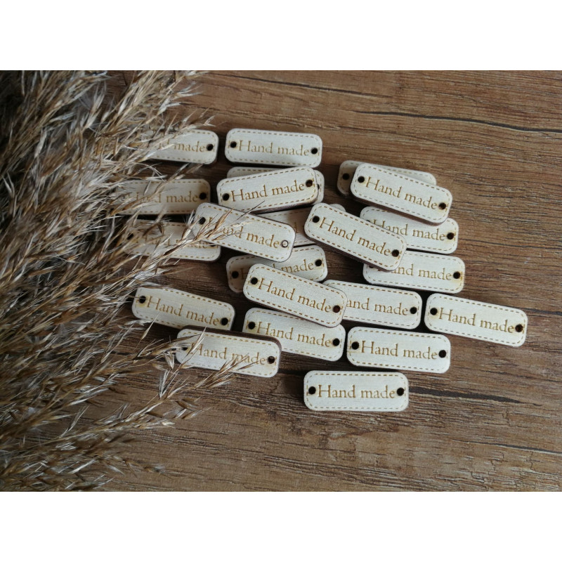 Drewniane metki "Hand made"