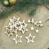 Drewniane gwiazdki - scrapki 3,5cm + 1,5cm - 20sztuk