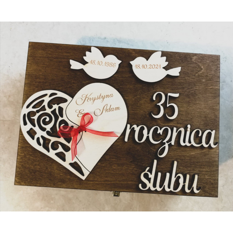 Personalizowane pudełko "Rocznica ślubu" niezbędnik