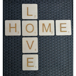 Scrabble drewniane- dekoracja