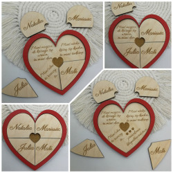 Personalizowane puzzle - serce