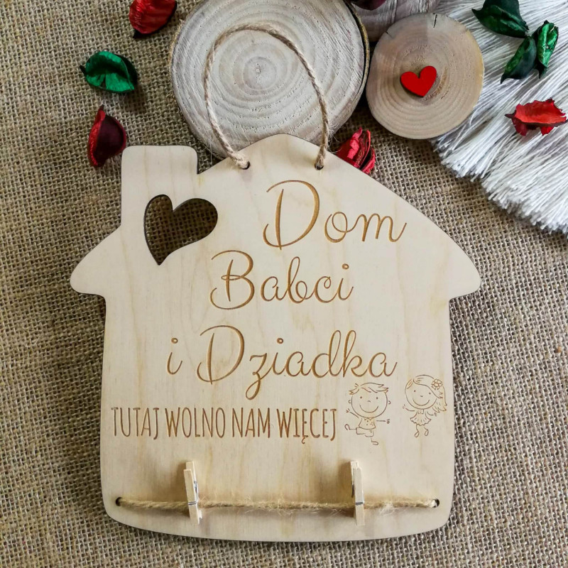 Tabliczka "domek" Babci i Dziadka na zdjęcie