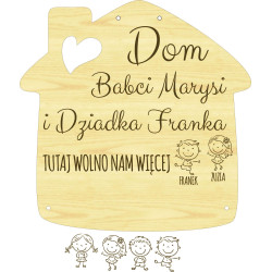 Tabliczka "domek" Babci i Dziadka na zdjęcie