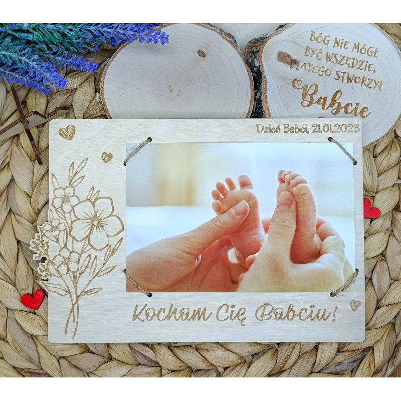 Tabliczka z miejscem na Twoje zdjęcie dla Babci i Dziadka