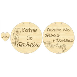 Tabliczka / koło z możliwością przypięcia zdjęcia dla Babci i Dziadka