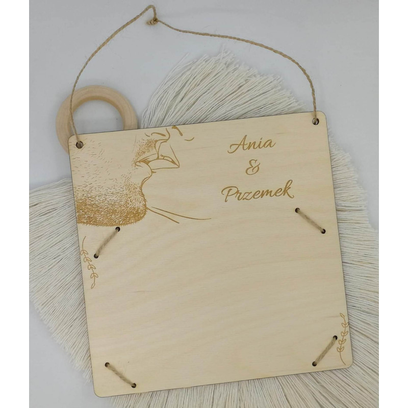 Personalizowana tabliczka na zdjęcie dla zakochanych